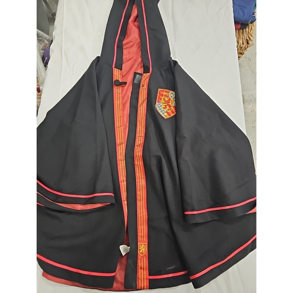 Harry Potter Gryffindor Robe Costume Cloak Black Red